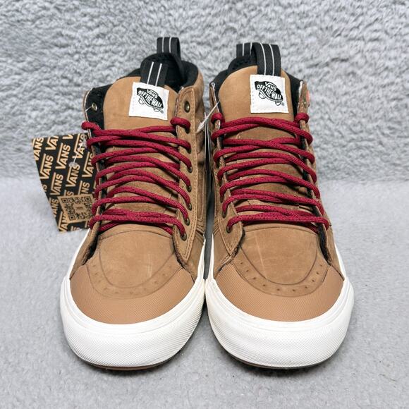 Vans Sk8 Hi MTE 2 Mens Size 8 Sneakers Shoes Chipmunk Brown Leather Marshmallow - Picture 3 of 10
